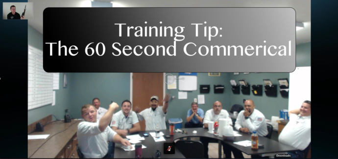 Training Tip- The 60 Second Commercial